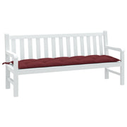 Vidaxl tuinbankkussen 180x50x7 cm stof gemêleerd wijnrood - afbeelding 1