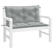 Vidaxl tuinbankkussens 2 st 100x50x7 cm stof gemêleerd lichtgrijs - afbeelding 1