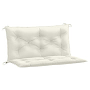 Vidaxl tuinbankkussens 2 st 100x50x7 cm stof gemêleerd crèmekleurig - afbeelding 2