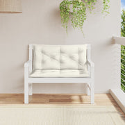 Vidaxl tuinbankkussens 2 st 100x50x7 cm stof gemêleerd crèmekleurig - afbeelding 3