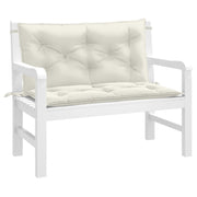 Vidaxl tuinbankkussens 2 st 100x50x7 cm stof gemêleerd crèmekleurig - afbeelding 1