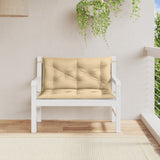 Vidaxl tuinbankkussens 2 st 100x50x7 cm stof gemêleerd beige - afbeelding 3