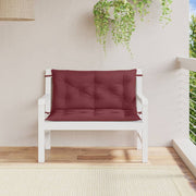 Vidaxl tuinbankkussens 2 st 100x50x7 cm stof gemêleerd wijnrood - afbeelding 3