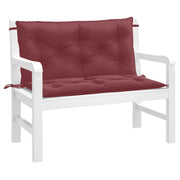 Vidaxl tuinbankkussens 2 st 100x50x7 cm stof gemêleerd wijnrood - afbeelding 1