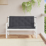 Vidaxl tuinbankkussens 2 st 120x50x7 cm stof gemêleerd antracietkleur - afbeelding 3