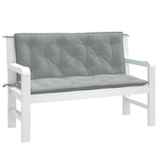 Vidaxl tuinbankkussens 2 st 120x50x7 cm stof gemêleerd lichtgrijs - afbeelding 1