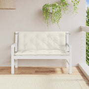 Vidaxl tuinbankkussens 2 st 120x50x7 cm stof gemêleerd crèmekleurig - afbeelding 3