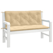 Vidaxl tuinbankkussens 2 st 120x50x7 cm stof gemêleerd beige - afbeelding 1
