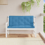 Vidaxl tuinbankkussens 2 st 120x50x7 cm stof gemêleerd blauw - afbeelding 3