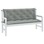 Vidaxl tuinbankkussens 2 st 150x50x7 cm stof gemêleerd lichtgrijs - afbeelding 1