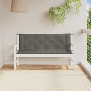 Vidaxl tuinbankkussens 2 st 150x50x7 cm stof gemêleerd donkergrijs - afbeelding 3