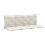 Vidaxl tuinbankkussens 2 st 150x50x7 cm stof gemêleerd crèmekleurig - afbeelding 2