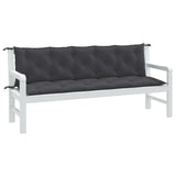 Vidaxl tuinbankkussens 2 st 180x50x7 cm stof gemêleerd antracietkleur - afbeelding 1