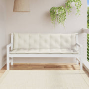 Vidaxl tuinbankkussens 2 st 180x50x7 cm stof gemêleerd crèmekleurig - afbeelding 3