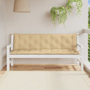 Vidaxl tuinbankkussens 2 st 180x50x7 cm stof gemêleerd beige - afbeelding 3
