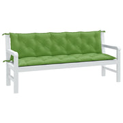 Vidaxl tuinbankkussens 2 st 180x50x7 cm stof gemêleerd groen - afbeelding 1