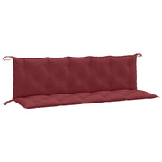 Vidaxl tuinbankkussens 2 st 180x50x7 cm stof gemêleerd wijnrood - afbeelding 2