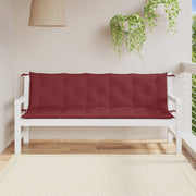 Vidaxl tuinbankkussens 2 st 180x50x7 cm stof gemêleerd wijnrood - afbeelding 3