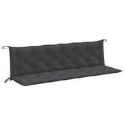 Vidaxl tuinbankkussens 2 st 200x50x7 cm stof gemêleerd antracietkleur - afbeelding 2