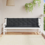 Vidaxl tuinbankkussens 2 st 200x50x7 cm stof gemêleerd antracietkleur - afbeelding 3
