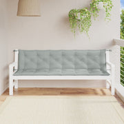 Vidaxl tuinbankkussens 2 st 200x50x7 cm stof gemêleerd lichtgrijs - afbeelding 3