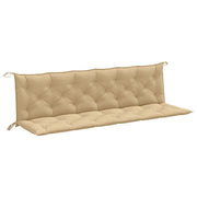 Vidaxl tuinbankkussens 2 st 200x50x7 cm stof gemêleerd beige - afbeelding 2
