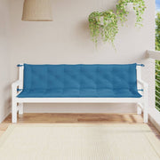 Vidaxl tuinbankkussens 2 st 200x50x7 cm stof gemêleerd blauw - afbeelding 3