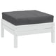 Vidaxl palletkussen 60x60x9,5 cm stof gemêleerd antracietkleurig