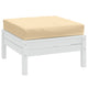 Vidaxl palletkussen 60x60x9,5 cm stof gemêleerd beige