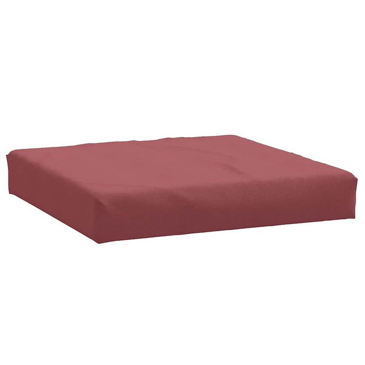 Vidaxl palletkussen 60x60x9,5 cm stof gemêleerd wijnrood