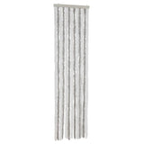 Vidaxl vliegengordijn 56x200 cm chenille lichtgrijs en wit - afbeelding 2