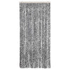 Vidaxl vliegengordijn 90x200 cm chenille grijs en zwart-wit