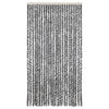 Vidaxl vliegengordijn 100x220 cm chenille grijs en zwart-wit