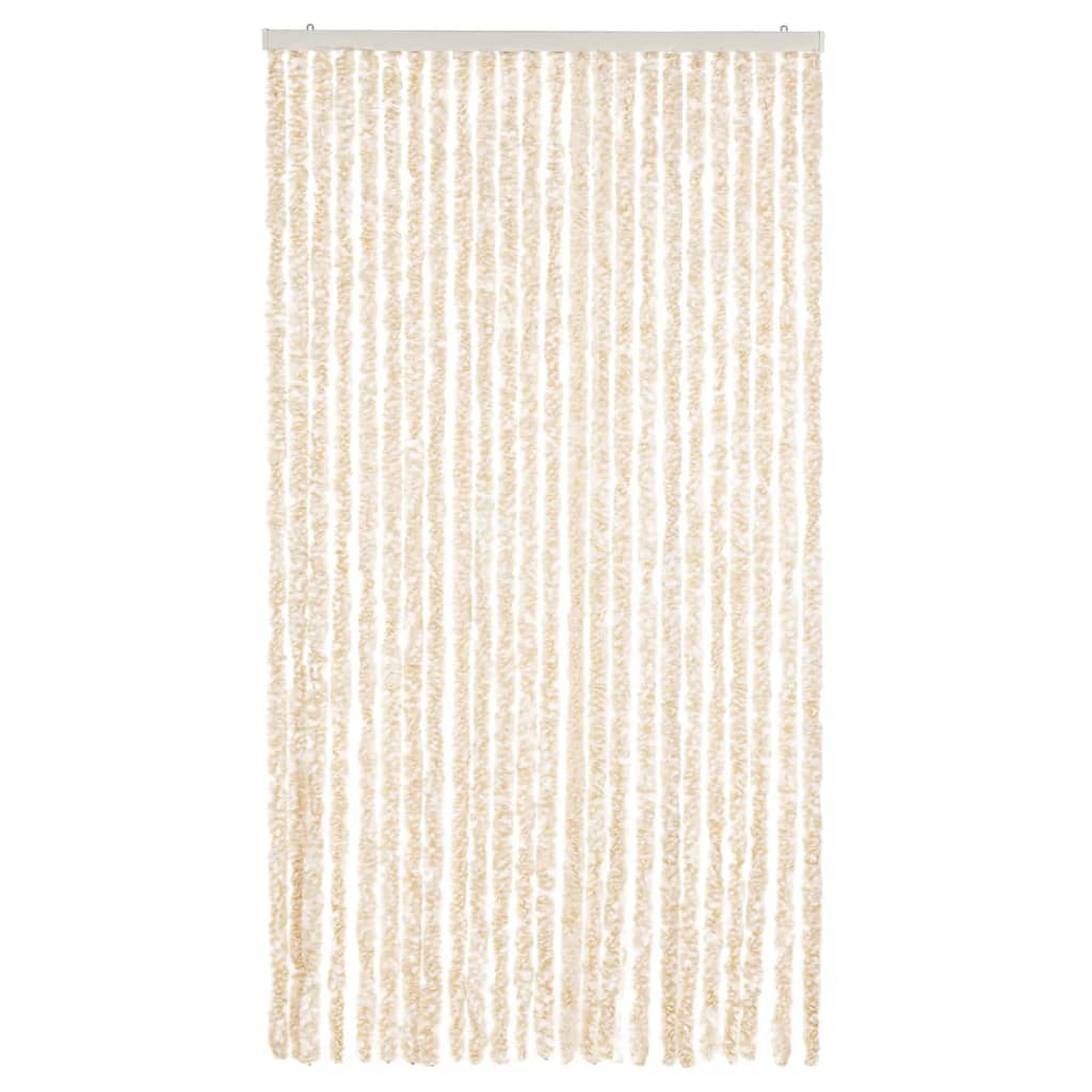 Vidaxl vliegengordijn 100x200 cm chenille beige en wit