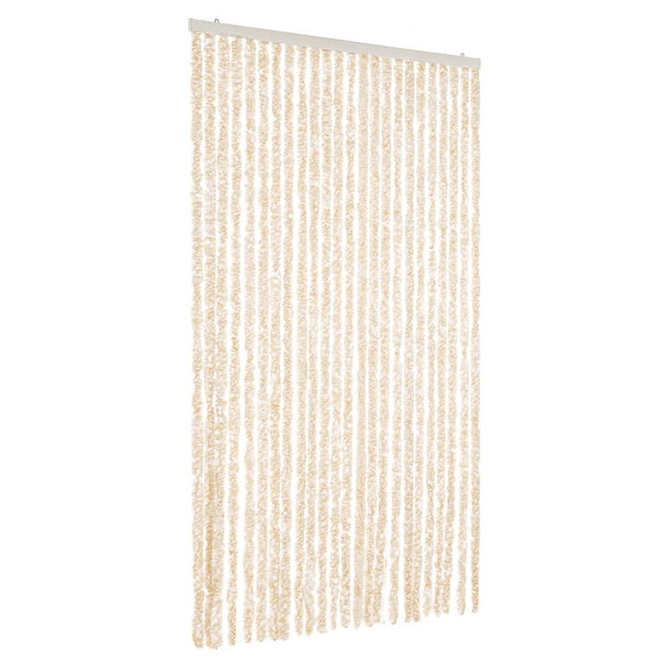 Vidaxl vliegengordijn 100x220 cm chenille beige en wit