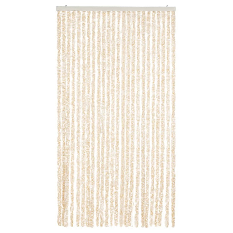 Vidaxl vliegengordijn 100x220 cm chenille beige en wit