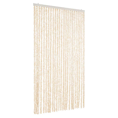 Vidaxl vliegengordijn 100x230 cm chenille beige en wit