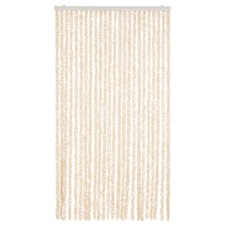 Vidaxl vliegengordijn 100x230 cm chenille beige en wit