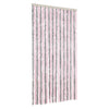 Vidaxl vliegengordijn 100x200 cm chenille zilvergrijs en roze