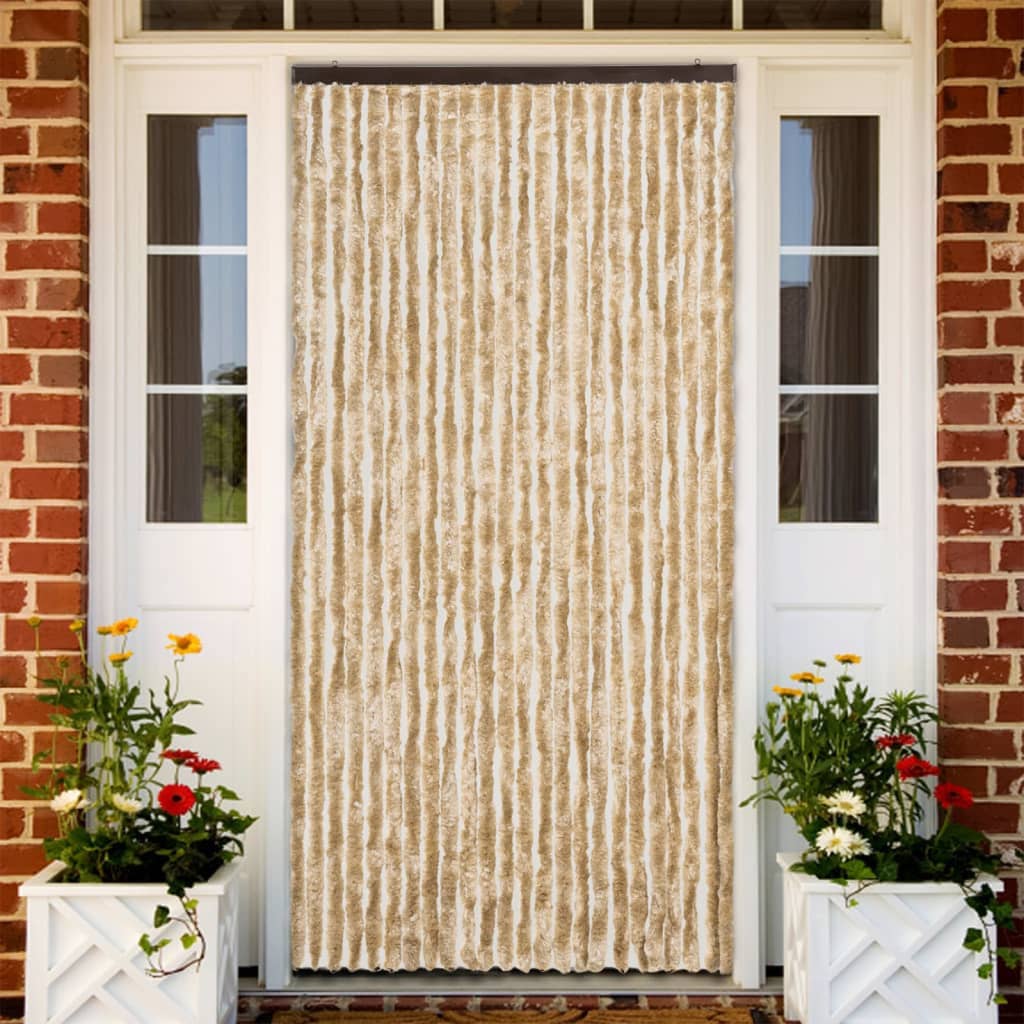 Vidaxl vliegengordijn 100x230 cm chenille beige