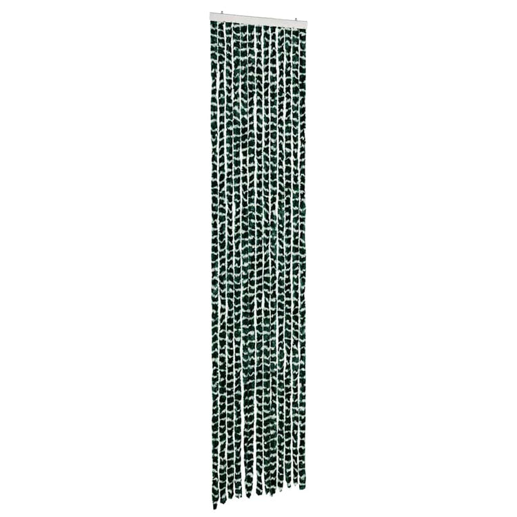 Vidaxl vliegengordijn 56x200 cm chenille groen en wit