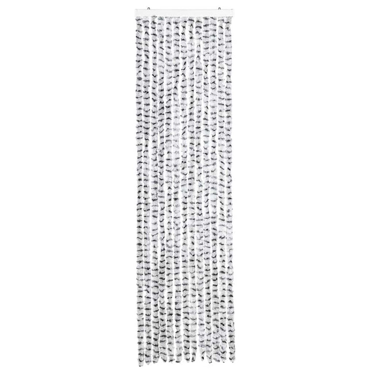 Vidaxl vliegengordijn 56x200 cm chenille lichtgrijs en donkergrijs