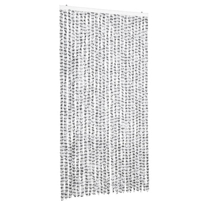 Vidaxl vliegengordijn 100x200 cm chenille lichtgrijs en donkergrijs