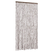 Vidaxl vliegengordijn 100x200 cm chenille taupe en wit - afbeelding 2