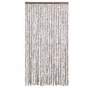 Vidaxl vliegengordijn 100x200 cm chenille taupe en wit - afbeelding 3