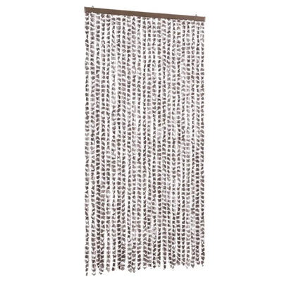 Vidaxl vliegengordijn 100x230 cm chenille taupe en wit