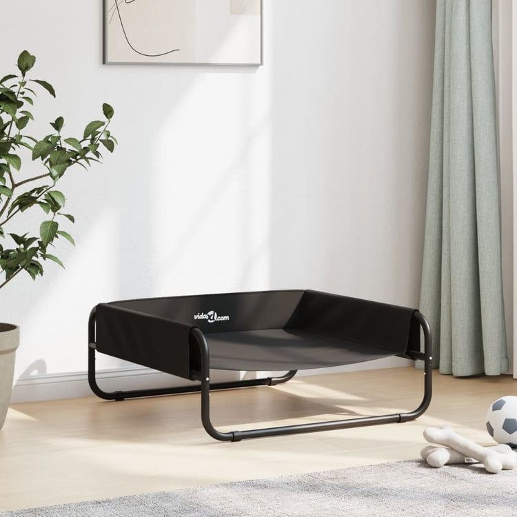 Vidaxl hondenmand verhoogd oxford stof en staal antracietkleurig