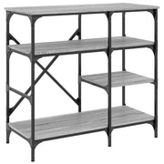 Vidaxl bakkersrek 90x40x84 cm bewerkt hout en metaal grijs sonoma - afbeelding 2