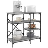 Vidaxl bakkersrek 90x40x84 cm bewerkt hout en metaal grijs sonoma