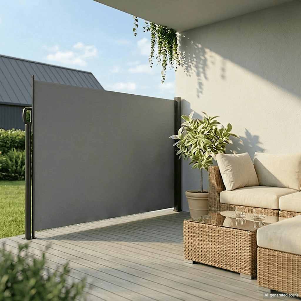 Vidaxl windscherm uittrekbaar 220x300 cm antracietkleurig